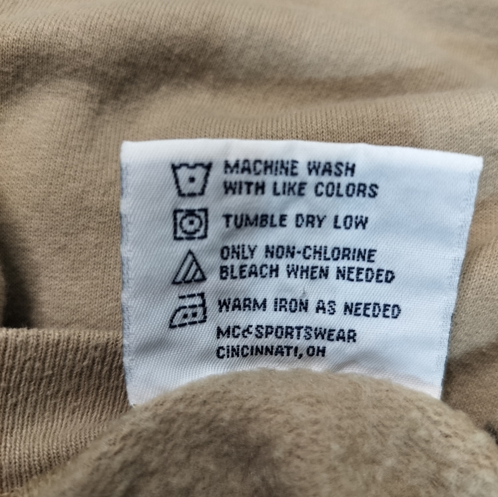 1758) Vintage 90's Tan Grandpa Sweatshirt Size Large - Picture 6 of 7